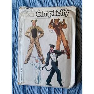 Simplicity sewing pattern  7648 cat bunny costume kid adult